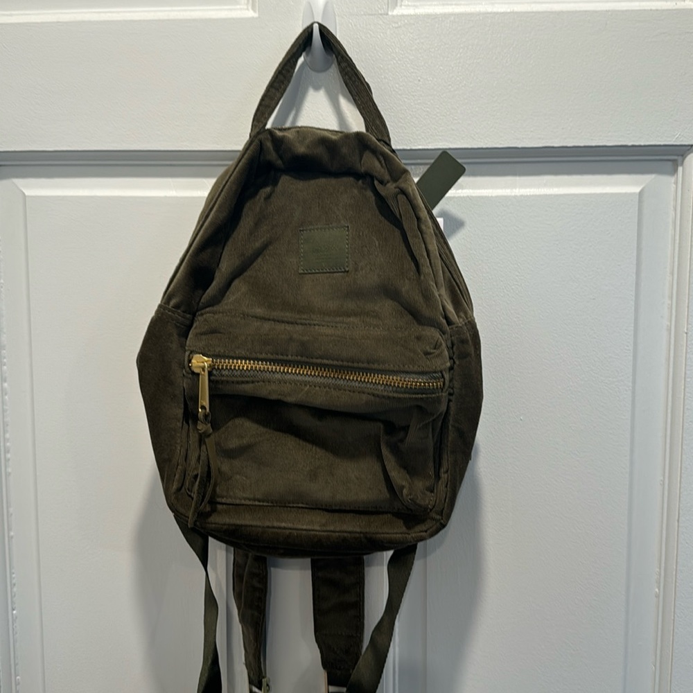 Herschel Supply Co. Women's Green Nova Mini Corduroy Backpack